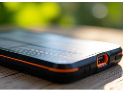 ソーラー充電対応のモバイルバッテリー