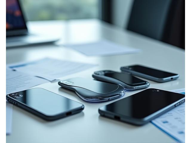 ビジネスシーンで活躍するスマートフォンのグループ