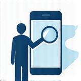 シニア向けアイコンとスマートフォン